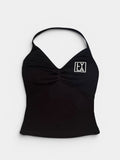 LYLA Athleisure Jet Black Halter Top