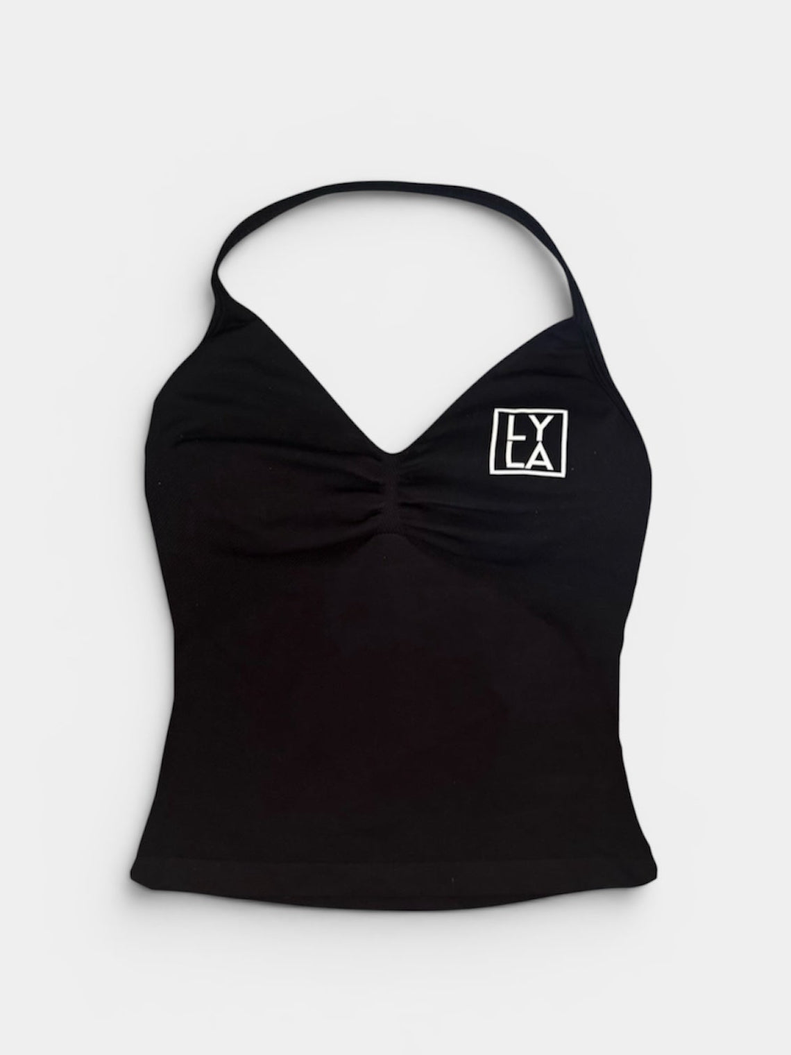 LYLA Athleisure Jet Black Halter Top